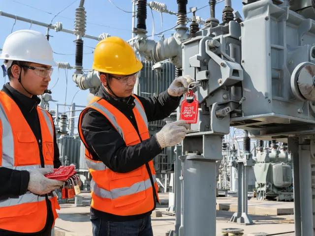Utility substation safety work