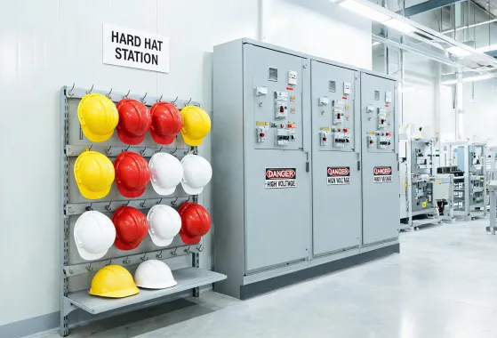Hard hat station